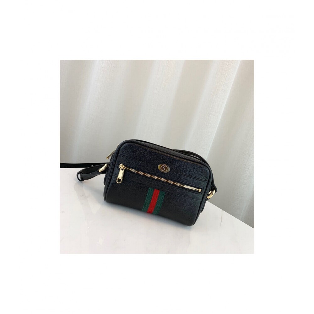 Gucci Ophidia Leather Mini Bag Black 517350 LDBS16475