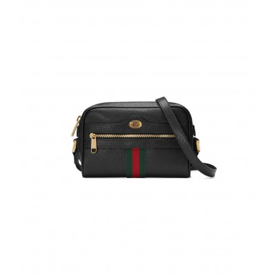 Gucci Ophidia Leather Mini Bag Black 517350 LDBS16475