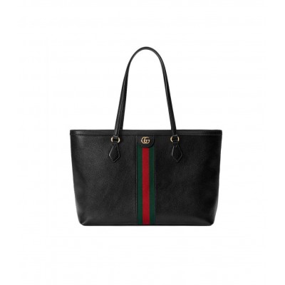 Gucci Ophidia Leather Tote Black 631685 LDBS16603