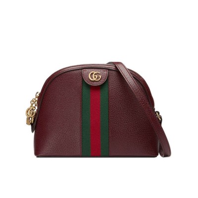 Gucci Ophidia Small Shoulder Bag in Burgundy Leather 499621 LDBS16492