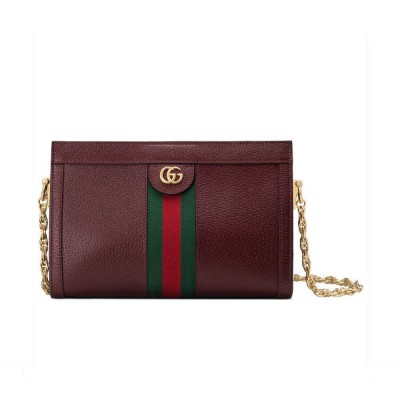 Gucci Ophidia Small Shoulder Bag in Burgundy Leather 503877 LDBS16493