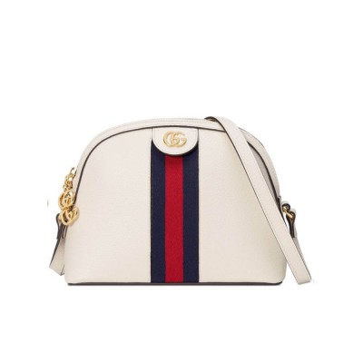 Gucci Ophidia Small Shoulder Bag in White Leather 499621 LDBS16494