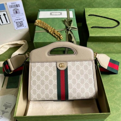 Gucci Ophidia Small Tote With Web White 693724 LDBS16608