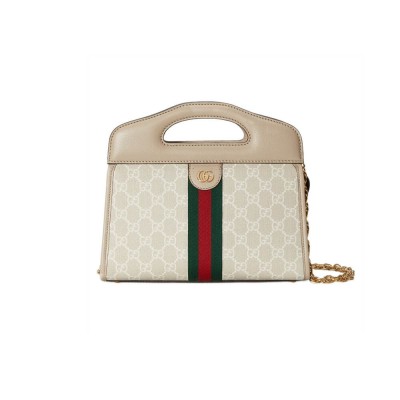 Gucci Ophidia Small Tote With Web White 693724 LDBS16608