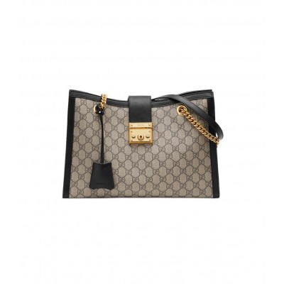 Gucci Padlock Medium GG Shoulder Bag Black 479197 LDBS16510