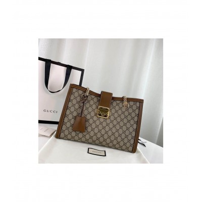 Gucci Padlock Medium GG Shoulder Bag Brown 479197 LDBS16511