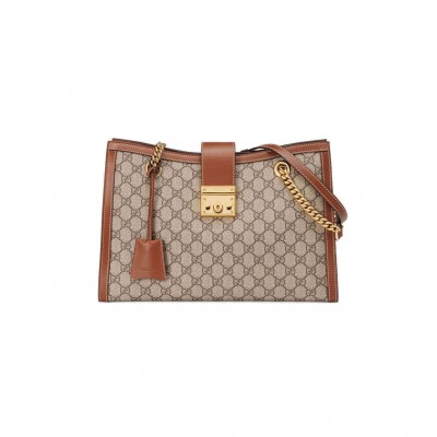 Gucci Padlock Medium GG Shoulder Bag Brown 479197 LDBS16511