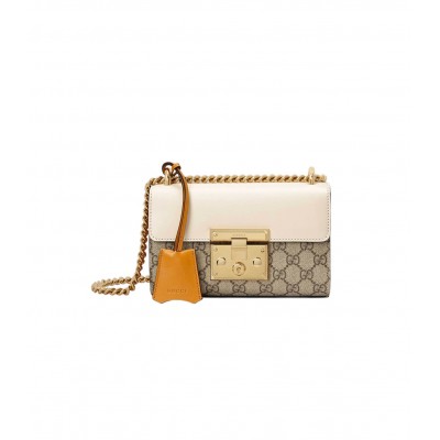 Gucci Padlock Small GG Shoulder Bag White 409487 LDBS16523