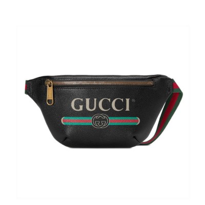 Gucci Print Small Belt Bag Waist Body Black 527792 LDBS16179