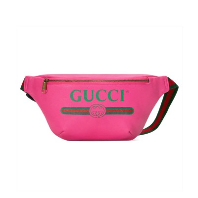 Gucci Print Small Belt Bag Waist Body Rose Red 527792 LDBS16180