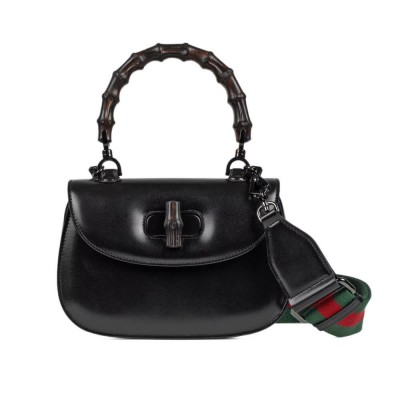 Gucci Small Top Handle Bag with Bamboo Black 675797 LDBS16554