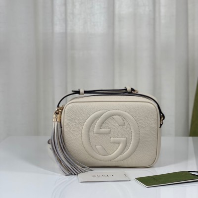 Gucci Soho Small Leather Disco Bag White 308364 LDBS16241