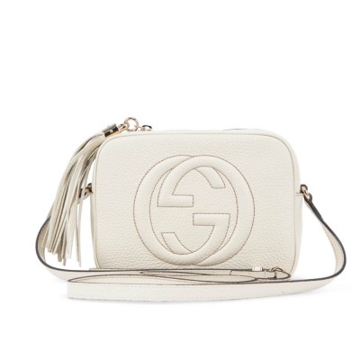 Gucci Soho Small Leather Disco Bag White 308364 LDBS16241