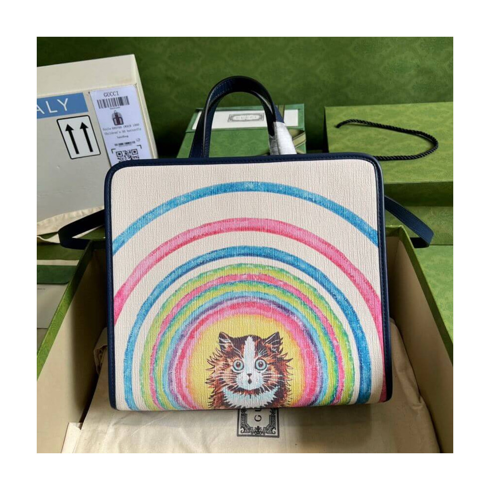 Gucci Tote Bag Cat Print 605614 LDBS16611