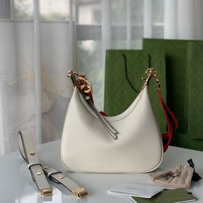 Gucci White Leather Attache Small Shoulder Bag 699409 LDBS16137