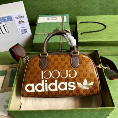 adidas x Gucci Mini Duffle Bag in GG Crystal Canvas 702397 LDBS16126