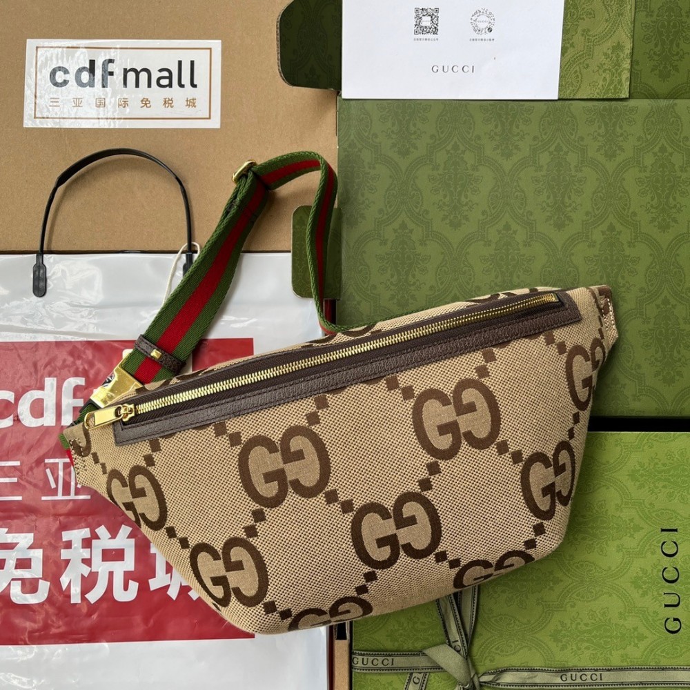 Gucci Belt Bag In Brown Jumbo GG Canvas