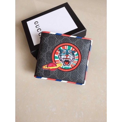 Gucci Bi-fold Wallet In Night Courrier GG Supreme Canvas