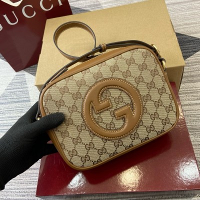 Gucci Blondie Mini Camera Bag in Original GG Canvas