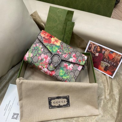 Gucci Dionysus Mini Chain Wallet in Blooms GG Canvas