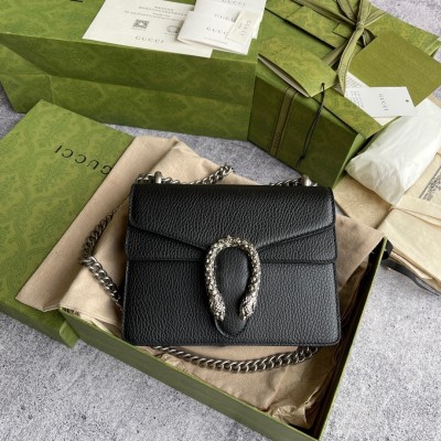 Gucci Dionysus Mini Shoulder Bag in Black Leather