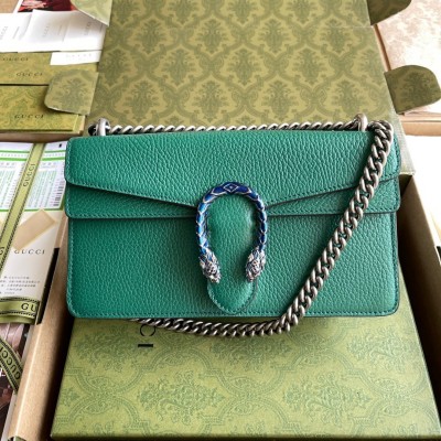 Gucci Dionysus Small rectangular Bag in Green Leather