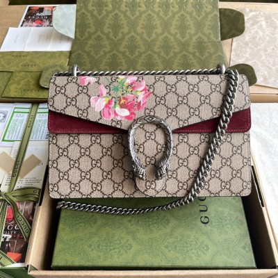 Gucci Dionysus Small Shoulder Bag in Blooms Print GG Supreme