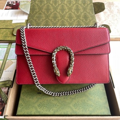 Gucci Dionysus Small Shoulder Bag in Red Calfskin