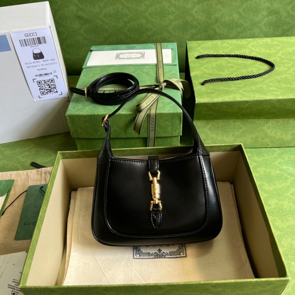 Gucci Jackie 1961 Mini Hobo Bag in Black Leather