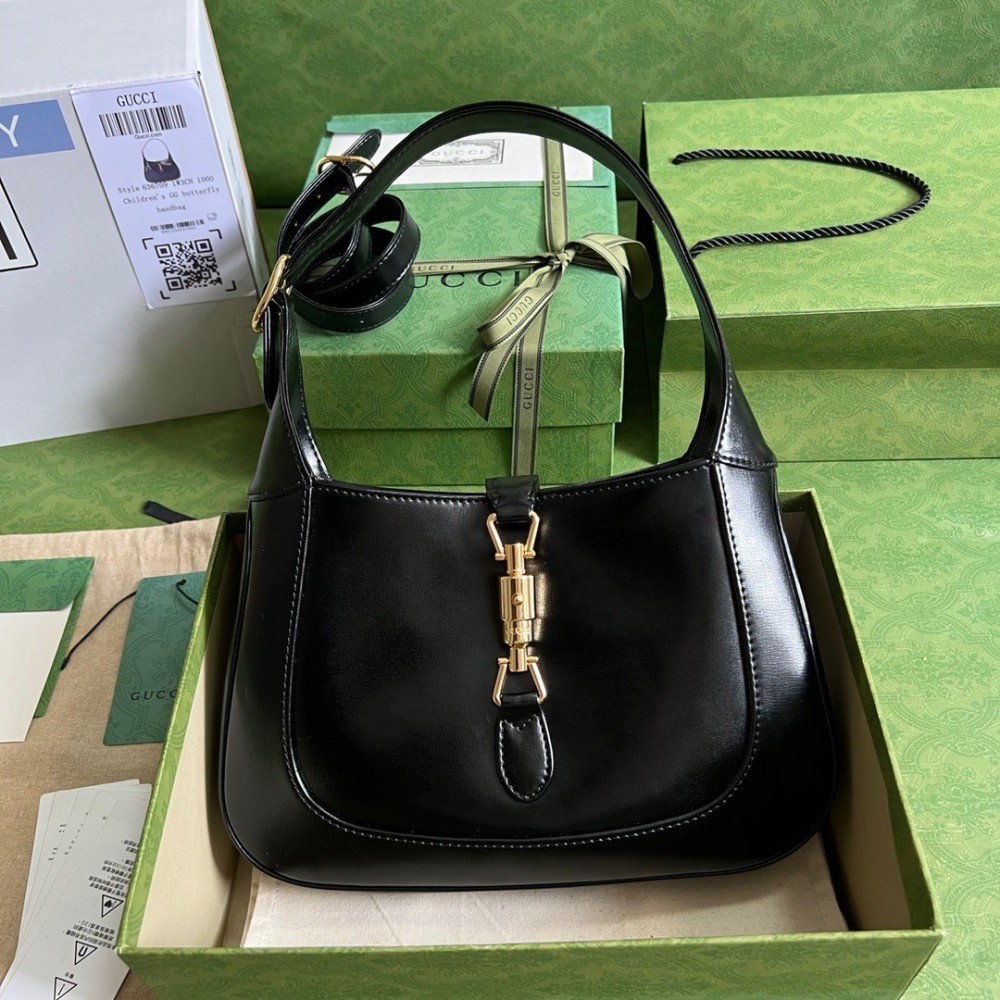 Gucci Jackie 1961 Small Hobo Bag in Black Leather