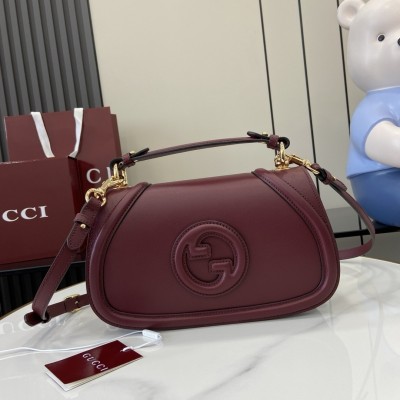 Gucci New Blondie Small Handle Bag in Red Leather