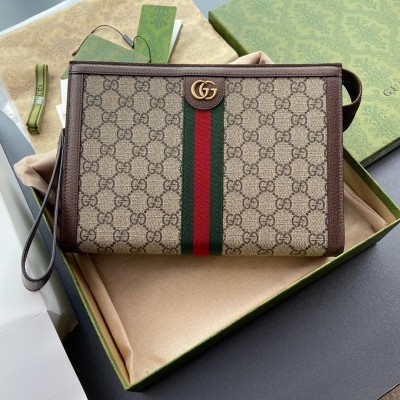 Gucci Ophidia GG Portfolio Pouch in Beige GG Canvas