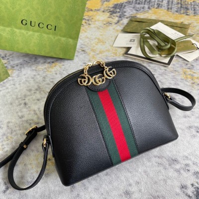 Gucci Ophidia Small Shoulder Bag in Black Calfskin