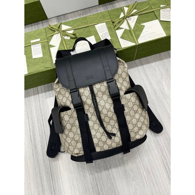 Gucci Soft Backpack in Beige GG Supreme Canvas