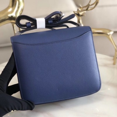 Hermes 2002 20cm Bag In Blue Brighton Evercolor Calfskin LDBS241387