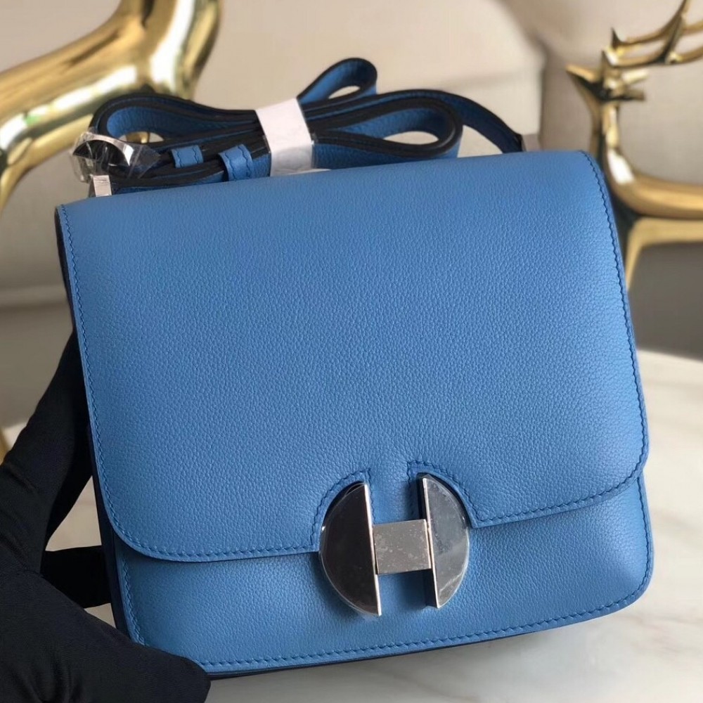 Hermes 2002 20cm Bag In Blue Paradise Evercolor Calfskin LDBS241392