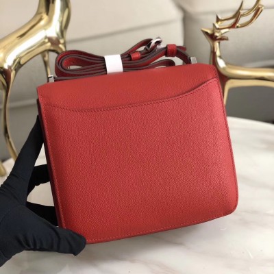 Hermes 2002 20cm Bag In Red Evercolor Calfskin LDBS241394