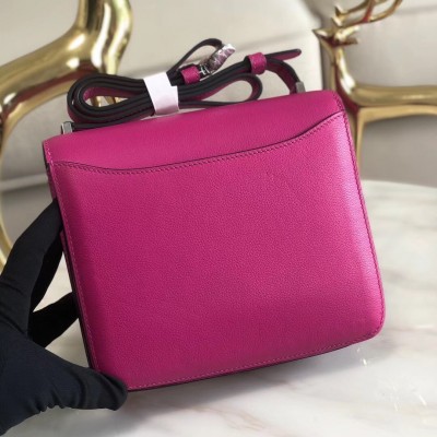 Hermes 2002 20cm Bag In Rose Purple Evercolor Calfskin LDBS241395