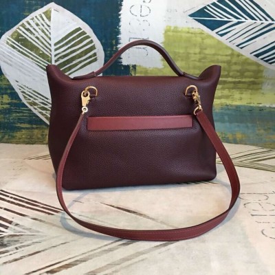 Hermes 24/24 29 Bag In Bordeaux Clemence Calfskin LDBS241400