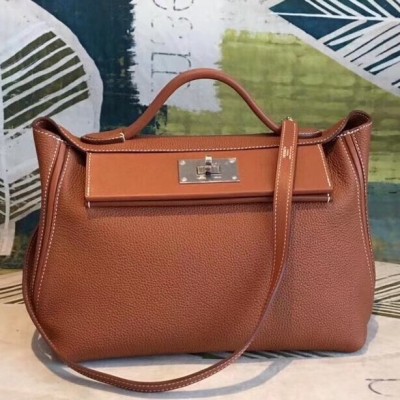 Hermes 24/24 29 Bag In Brown Clemence Calfskin LDBS241401