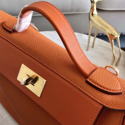 Hermes 24/24 29 Bag In Orange Clemence Calfskin LDBS241405