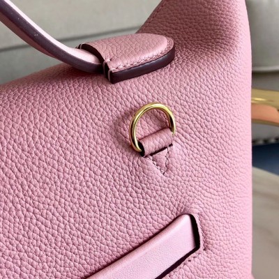 Hermes 24/24 29 Bag In Pink Clemence Calfskin LDBS241406