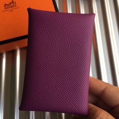 Hermes Anemone Epsom Calvi Card Holder LDBS241422