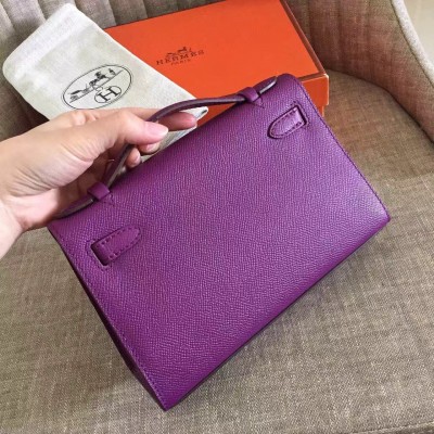 Hermes Anemone Kelly Pochette Epsom Handmade Bag LDBS241423