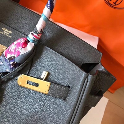 Hermes Ardoise Birkin 35cm Clemence Handmade Bag LDBS241426