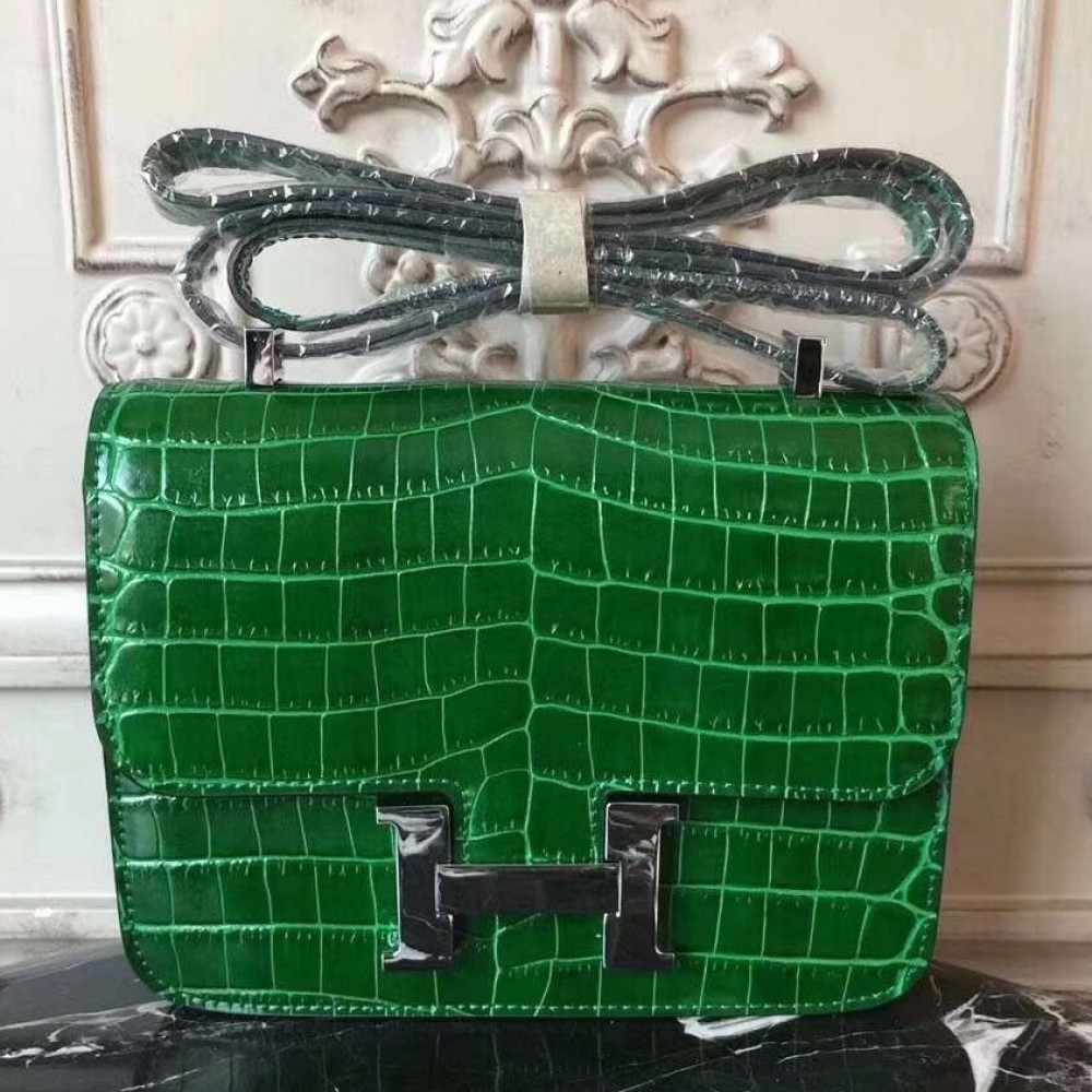 Hermes Bamboo Constance MM 24cm Crocodile Bag LDBS241433