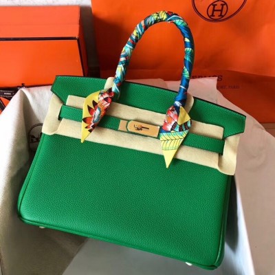 Hermes Bambou Birkin 30cm Clemence Handmade Bag LDBS241438