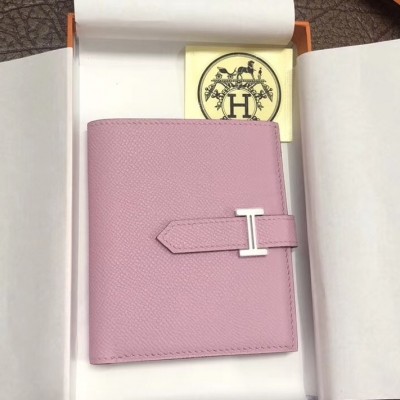 Hermes Bearn Compact Wallet In Pink Epsom Leather LDBS241451