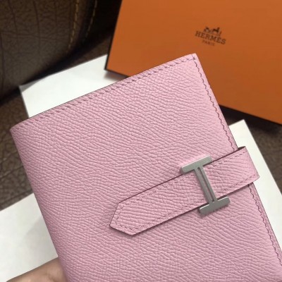 Hermes Bearn Compact Wallet In Pink Epsom Leather LDBS241451