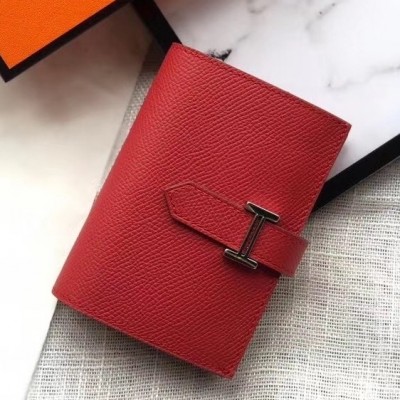 Hermes Bearn Mini Wallet In Red Epsom Leather LDBS241466